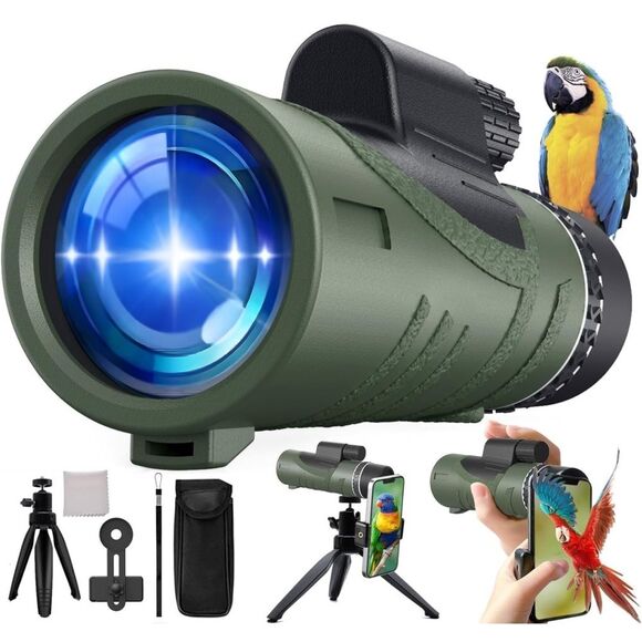 Monocular Telescope HD 80X100 High Power Tripod Watching Hiking Waterproof SR2 - Picture 1 of 6